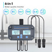 TheLAShop 6 in 1 Water testing Meter - ph temp tds ec s.g salt Image