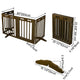 TheLAShop 4-Panel 80x24 Folding Gate-n-Crate Convertible Pet Gate Barrier Image