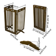 TheLAShop 3-Panel 60x36 Folding Gate-n-Crate Convertible Pet Gate Barrier Image