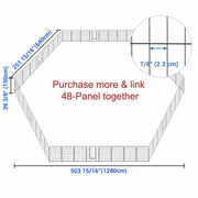 TheLAShop Heavy Duty Dog Kennel Playpen 40"H 8-Panel 22sq. Ft Image