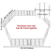 TheLAShop Heavy Duty Dog Kennel Playpen 47"H 8-Panel Image