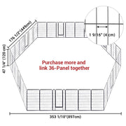 TheLAShop Heavy Duty Dog Kennel Playpen 47"H 6-Panel Image