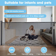 TheLAShop 118"x39" Baby Gates for Dogs Retractable Mesh Safety Gate Image