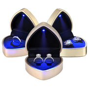 TheLAShop Heart Shaped Ring Box with Light Jewellery Box Image