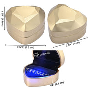 TheLAShop Heart Shaped Ring Box with Light Jewellery Box Image