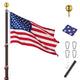 TheLAShop 20ft Telescoping Flagpole Kit with Ball Finial, Black Image