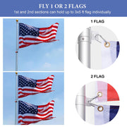 TheLAShop 20ft Telescoping Flagpole Kit with Ball Finial Image