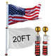 TheLAShop 20ft Telescoping Flagpole Kit with Ball Finial Image