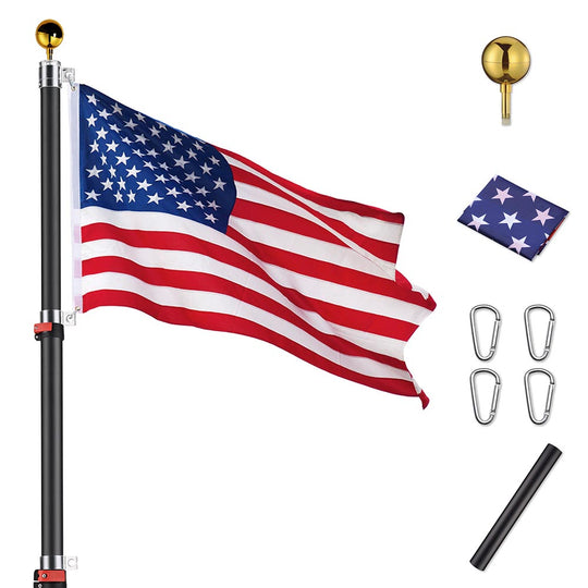 TheLAShop 25ft Telescoping Flagpole Kit