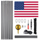 TheLAShop 20 ft Aluminum Sectional Flagpole Kit with US Flag Image