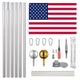 TheLAShop 20 ft Aluminum Sectional Flagpole Kit with US Flag Image