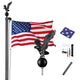 TheLAShop 20ft Sectional Flagpole Kit with Deluxe Eagle & Ball, Black Image