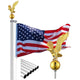 TheLAShop 20ft Sectional Flagpole Kit with Deluxe Eagle & Ball Image