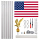 TheLAShop 20ft Sectional Flagpole Kit with Deluxe Eagle & Ball Image