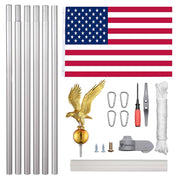 TheLAShop 20ft Sectional Flagpole Kit with Deluxe Eagle & Ball Image