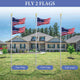 TheLAShop 20ft Sectional Flagpole Kit with Deluxe Eagle & Ball Image