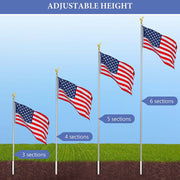 TheLAShop 20ft Sectional Flagpole Kit with Deluxe Eagle & Ball Image