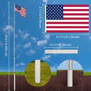 TheLAShop 30ft Telescoping Flagpole Kit Image