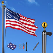 TheLAShop 25ft Aluminum Sectional Flagpole and Flag Image