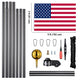 TheLAShop 25ft Aluminum Sectional Flagpole and Flag Image