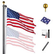 TheLAShop 30ft Aluminum Sectional Flagpole w/ US Flag, Black Image