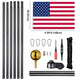 TheLAShop 30ft Aluminum Sectional Flagpole w/ US Flag Image