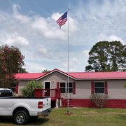 TheLAShop 30ft Aluminum Sectional Flagpole w/ US Flag Image