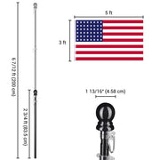 TheLAShop 6ft Flag Pole Telescoping Flagpole Kit Image