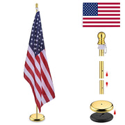 TheLAShop 6 ft Indoor Flag Poles with Stand(Ball Eagle Options) Image