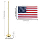 TheLAShop 6 ft Indoor Flag Poles with Stand(Ball Eagle Options), Gold Pole+Ball Image