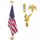 TheLAShop 6 ft Indoor Flag Poles with Stand(Ball Eagle Options) Image