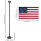 TheLAShop 6 ft Indoor Flag Poles with Stand Set of 2(Ball Eagle Options), Black Pole+Eagle Image