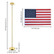 TheLAShop 6 ft Indoor Flag Poles with Stand Set of 2(Ball Eagle Options), Gold Pole+Eagle Image