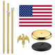 TheLAShop 6 ft Indoor Flag Poles with Stand(Ball Eagle Options) Image