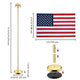 TheLAShop 6 ft Indoor Flag Poles with Stand(Ball Eagle Options), Gold Pole+Eagle Image