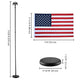 TheLAShop 8 ft Indoor Flag Poles with Stand Set of 2(Ball Eagle Options), Black Pole Base+Eagle Image