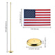 TheLAShop 8 ft Indoor Flag Poles with Stand Set of 2(Ball Eagle Options), Gold Pole+Ball Image