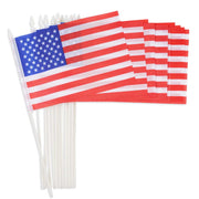 TheLAShop 8"x5" Small American Flag with Stick for Yard(12ct/24ct), 12ct/pack Image