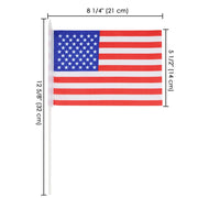 TheLAShop 8"x5" Small American Flag with Stick for Yard(12ct/24ct) Image