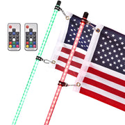 TheLAShop 3ft Lighted Flag Pole RGB with Remote 2ct/PK Image