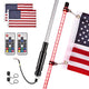 TheLAShop 3ft Lighted Flag Pole RGB with Remote 2ct/PK Image