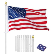 TheLAShop 10ft Flagpole Kit for House Yard Aluminum Sectional Poles Image