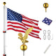 TheLAShop 30ft Telescoping Flagpole Kit with Deluxe Eagle & Ball Image