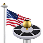 TheLAShop 25ft Sectional Flagpole Kit with Light Solar Powered Image