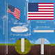 TheLAShop 25ft Sectional Flagpole Kit with Light Solar Powered Image