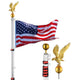 TheLAShop 20ft Telescoping Flagpole Kit with Deluxe Eagle & Ball Image