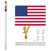 TheLAShop 20ft Telescoping Flagpole Kit with Deluxe Eagle & Ball Image