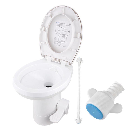 TheLAShop Gravity Flush RV Toilet Pedal Flush for Campsite Residences