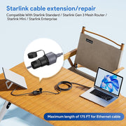 TheLAShop Starlink Gen 3/Mini Ethernet Adapter SPX to RJ45 2ct/pk Image