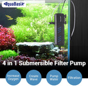 TheLAShop 4 in 1 Internal Fish Tank Filter 75 Gallon 12w 320Gph Image